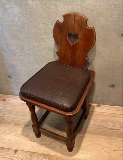 アンティーク　チェア　ハート　家具 カントリー　カフェ屋　什器　インテリア　当時