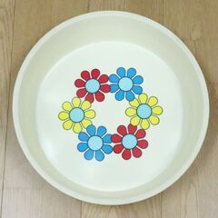 【8月24日　最終処分】　無料　桶　レトロ　直径36㎝×高さ9㎝　雑貨　中古品の画像
