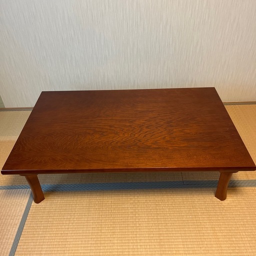 高級古い　座卓テーブル　愛知県豊田市引取可能 中古 美品 上手物 つまった杢目が美しい小振りな屋久杉座卓(ロー