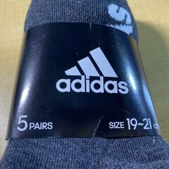 S599-589825/adidas アディダス ボーイズ ソックス 5足 19～21㎝ ショート丈 スポーツ 靴下の画像