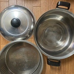 鍋　蒸し器の画像