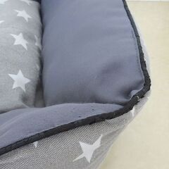 ペット用ベッド　星柄 グレー 犬用ベッド　猫ベッド  小型犬 猫の画像