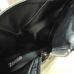 メンズ ブーツ Zeeno ショートブーツ レザー調 ブラック サイズ 25cm 中古 苫小牧西店の画像