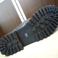 メンズ ブーツ Zeeno ショートブーツ レザー調 ブラック サイズ 25cm 中古 苫小牧西店の画像