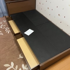 無料　美品　ベッドフレーム　収納付きの画像