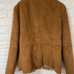 FLASH BLUE ムートン風茶色ジャケット Fサイズの画像