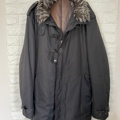 ブラック ファー付きモッズコート XLサイズ位 美品