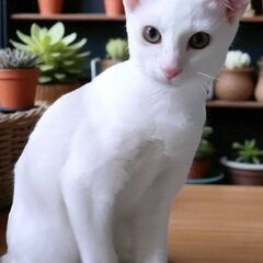 8月17日(日)三鷹で猫の譲渡会🖤🩷🩵純白な男の子　生後3…