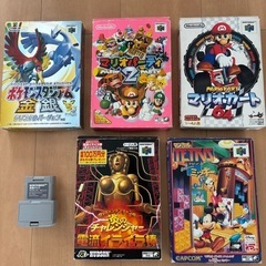【美品】NINTENDO64（ニンテンドー64）　本体、本体付属品、ソフト５本他の画像