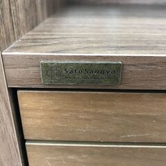 ★リユースのサカイ春日部店★KJ11250 佐藤産業 テレビ台 ブラウン H38×W90×D40 クリーニング済みの画像