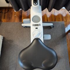 デスクバイク フィットネスバイク FlexiSpot V9 天板付き ホワイト スタンディングデスク エクササイズ の画像