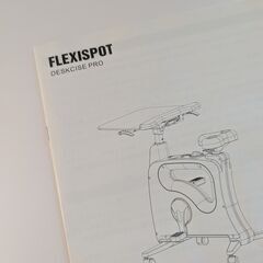 デスクバイク フィットネスバイク FlexiSpot V9 天板付き ホワイト スタンディングデスク エクササイズ の画像