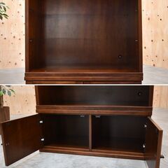 ≪zyt2386ジ≫ 本棚/飾り棚 幅85cm 配線孔付き 書棚/キャビネット/ラック/収納棚/昭和レトロ家具/ビンテージ家具/中古家具/宮城県仙台市 70801-09の画像