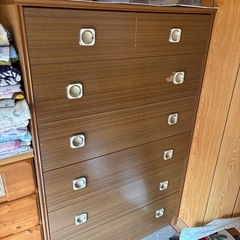 レトロ?中古6段たんす　ハイチェスト箪笥　の画像