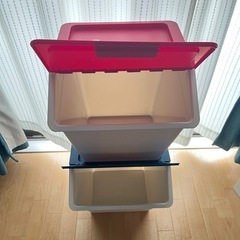 ニトリ　ゴミ箱2個　スタックストレージバスケット
の画像