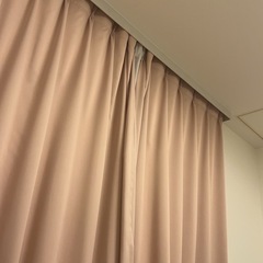 【遮光1級】大きな窓用スモークピンク　カーテンお譲りします