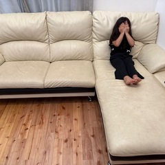 本革ソファーの画像