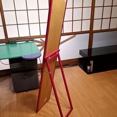 姿見　ピンク色の画像