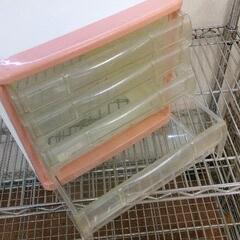 0810-036 【無料】 カラーレターケース4段 ピンクの画像