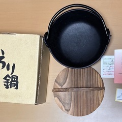 南部鉄器　池永　いろり鍋17センチ　と　お座敷コンロ　イシガキ産業　セットの画像