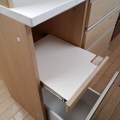 ★リユースのサカイつくば店★TK6139 ニトリ 食器棚 ナチュラル H197×D50×W100 クリーニング済みの画像