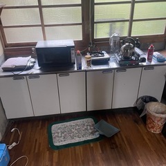 昭和レトロなキッチンシンク/シンク下収納/流し台/の画像