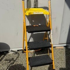 ◆お引取り限定 ◆タック 継ぎ式トレイ付脚立３段 USED美品の画像