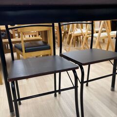 ★ジモティ割引あり★【リユースのサカイ野々市店】ダイニングセット2人用 110(幅)×70(奥行き)×76(高さ) ※クリーニング済みの画像