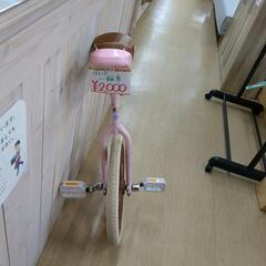 一輪車 18インチ FUTURE 可愛いピンク＆ブラウン キズあり 【こちらは店舗です。浜村鹿野温泉ICから3分 買取本舗 宮本リサイクル 営業時間9～19時 定休日水曜のみ←連絡できませんm(_ _)m】の画像