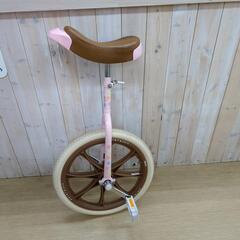 一輪車 18インチ FUTURE 可愛いピンク＆ブラウン キズあり 【こちらは店舗です。浜村鹿野温泉ICから3分 買取本舗 宮本リサイクル 営業時間9～19時 定休日水曜のみ←連絡できませんm(_ _)m】の画像