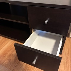 キャスター付テレビ台 ダークブラウン　の画像