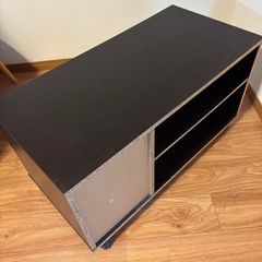キャスター付テレビ台 ダークブラウン　の画像