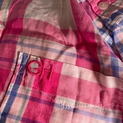 GILLY HICKS チェック柄シャツ ピンク系 Sサイズの画像