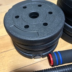 可変式 ダンベル ウェイト計39kg バーベル 筋トレの画像