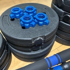 可変式 ダンベル ウェイト計39kg バーベル 筋トレの画像