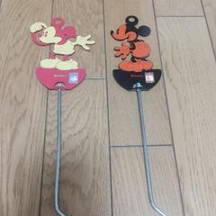 ミッキーマウスの金属フック2個セットの画像