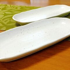 長皿 長角皿 和食器 焼魚用 2枚の画像