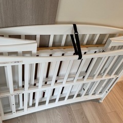 コンビミニ 折りたたみ ベビーベッド ホワイトの画像