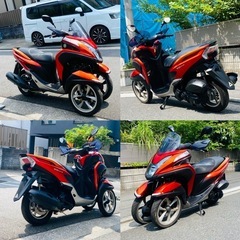 ヤマハトリシティ125  お洒落な赤黒カラー♪[普通免許仕様へ改造可]の画像