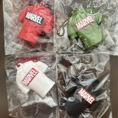 MARVEL ラバーマスコット（TシャツVer）　全4種18個セットの画像