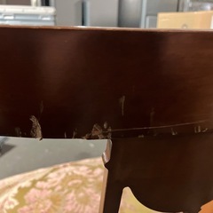 W2508-295 アンティーク調 ダイニングチェア キズ汚れ有り①の画像