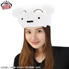 頭にかぶれる！クレヨンしんちゃん めちゃもふぐっと のっかりシロぬいぐるみの画像