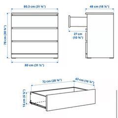 IKEA ホワイトチェストの画像