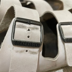 ★BIRKENSTOCK★ ビルケンシュトック サンダル オフホワイト 中古品の画像
