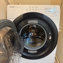 シャープ ドラム式 洗濯乾燥機 ES-S7G-WL ヒーターセンサー乾燥 左開き(ヒンジ左) 洗濯7kg/乾燥3.5kg クリスタルホワイト系 幅640mm 奥行600mm DDインバーター搭載 2022年春モデルの画像