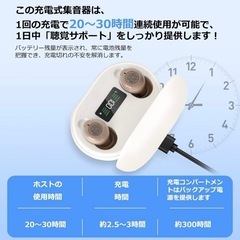 集音器 高齢者 操作簡単 4段階音量調節 3種類モード ワイヤレス耳穴型の画像