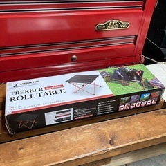 新品キャプテンスタッグジェラルミンロールテーブルブラック
の画像