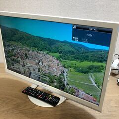 ２０１７年製　シャープ SHARP AQUOS（アクオス） 24V型 地上・BS・110度CSデジタル 液晶テレビ ブラック LC-24K40の画像