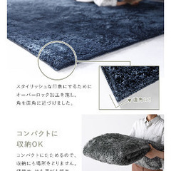 洗えるシャギーラグ 円形(約R185×185cm) アイボリーの画像