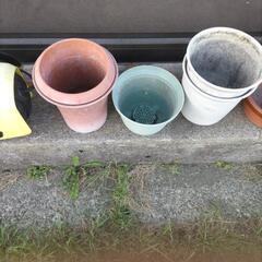 プラスチック植木鉢,皿の画像